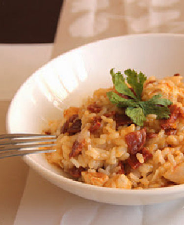 foto ricetta Riso con pollo e chorizo 