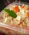 foto ricetta Insalata di riso con patè d'olive, pomodoro e primosale 
