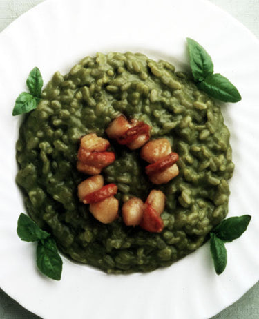 foto ricetta Riso con capesante e basilico 