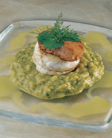 foto ricetta Riso alle erbe e limone, filetti di Sanpietro e fegato di rana pescatrice 