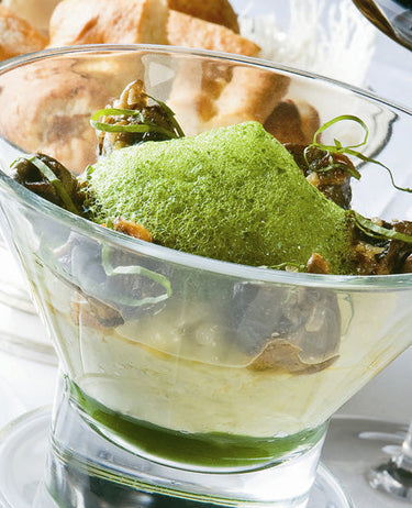 foto ricetta Riso Carnaroli con lumache e crema d'acetosella 