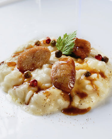 foto ricetta Risotto al pepe con ragù di animella di vitello 
