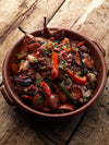 ROASTED QUAIL AND CHORIZO RISOTTTO WITH RED RICE 