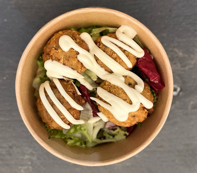 VEGAN MUSHROOM ARANCINI – FIT FOR A KING 
