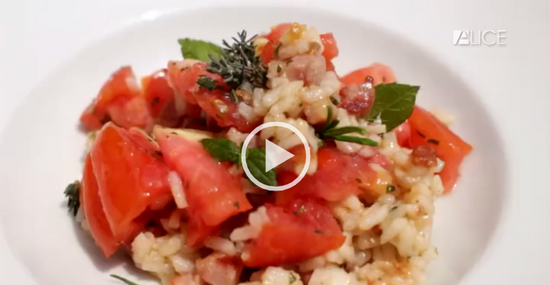Arroz Aroma con tomate y panceta 
